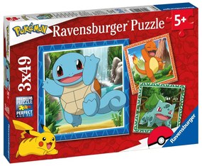 PUZZLE PERSONAJE POKEMON 3X49 PIESE - RAVENSBURGER (RVSPC05586)