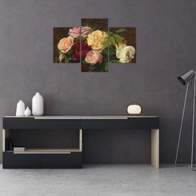 Tablou - Henri Fantin-Latour, Roses de Nice on a Table, reproducere (90x60 cm)