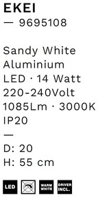 Lustra LED design ambiental EKEI alb