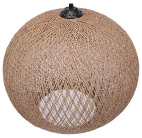 Lustră bej cu abajur din iută ø 38 cm – Opviq lights