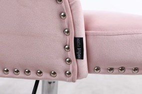 HR654N Scaun Catifea Roz