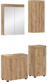 vidaXL Set de mobilier pentru baie cu sertar TULUM Stejar Artizanal