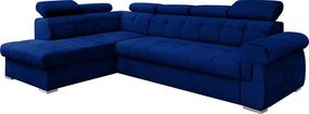 Colţar extensibil, albastru/argintiu, stânga, PRIMUS ROH NEW