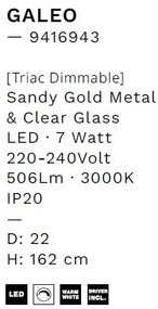 Lampadar LED design modern decorativ GALEO