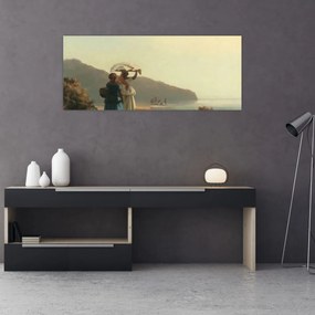 Tablou - Camille Pissarro, Two Women Chatting by the Sea, St. Thomas, reproducere (120x50 cm)