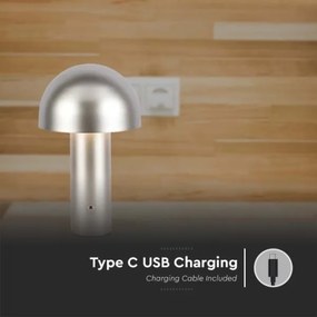 Lampă LED de birou reglabilă, reîncărcabilă, 1W, 5V, 3000-6000K, 1800 mAh, aurie