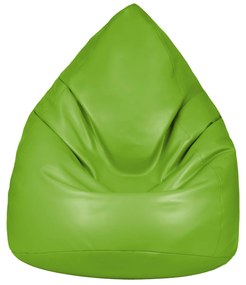 JAKS Mini fotoliu tip pară verde din piele ecologică