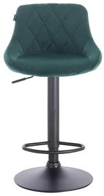 HR1054W Scaun Verde din Carifea cu Bază Neagră