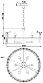 Candelabru elegant design modern Puntes 6L MY-MOD043PL-06CH