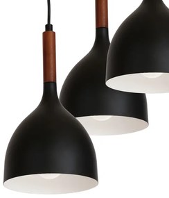 Lustră pe cablu NOAK WOOD 3xE27/60W/230V