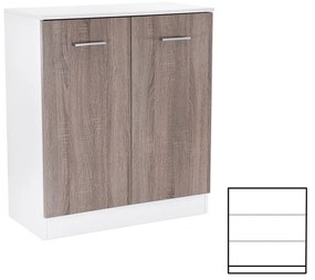 Comodă Miami cu 2 uși 80x92 cm stejar York-alb