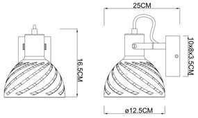 Spot de perete MORI 1xE27/40W/230V Globo 54661-1