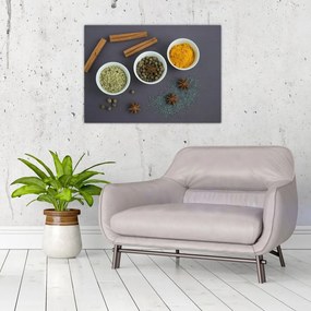 Tablou pe sticlă - condimente (70x50 cm)