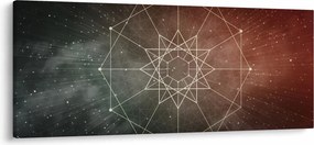 Tablou - Dodecagrama cosmică (120x50 cm)