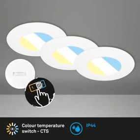 SET 3x corp de iluminat LED încastrat pentru baie Briloner 7598036 LED/4,9W/230V IP44 alb