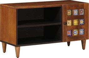 vidaXL Cabinet TV cu ușă castan 80 x 33 x 46 cm Lemn de mango solid