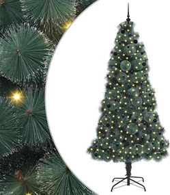 vidaXL Pom artificial de Crăciun pre-iluminat cu set de mingi 240 cm