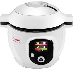 Multicooker Tefal CY851130 Cook4me, 1600 W, 6 L, 6 moduri de gătit, Pornire întârziată, Economisire căldură, Alb