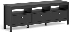 Comodă TV neagră 151x54 cm Madrid – Tvilum