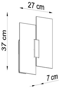 Aplică perete FABIANO 2xE27/60W/230V alb/crom