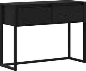 vidaXL Masă laterală Stejar Negru 100 x 36 x 75 cm Lemn compozit