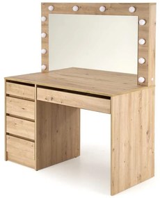Masă de toaletă Hollywood XL, stejar artisan