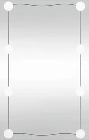 vidaXL Oglindă de perete cu lumini LED 40x60 cm sticlă dreptunghiular