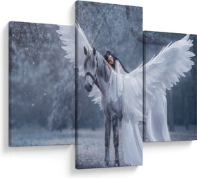 Tablou - Fata și unicorn (90x60 cm)