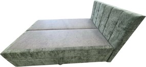 Pat boxspring tapitat DIRELIS VIBE 180x200 cm verde inchis Saltea: Saltea cu arcuri Bonell