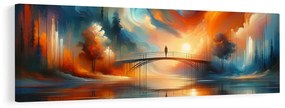 Tablou pod în lumina apusului