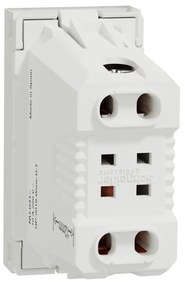 Priza simpla, 1 modul, 10A, alba, Schneider Noua Unica