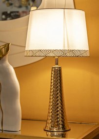 Mauro Ferretti Lampă De Masă Tower Aurie Cm Ø 30X52 | Aosom Romania