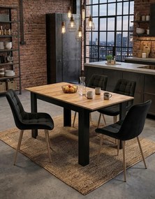 Scaun de catifea neagra BERA
