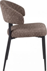MAZZONI EXPORT IRIS Maro Stins (țesătură Juto 24) / picioare negre - SCAUN MODERN TAPIȚAT PENTRU SALON/SUFRAGERIE LOFT
