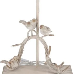 Lampa Shabby Chic Birds metal si rasina h 63 cm