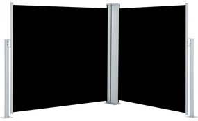 Copertina laterala retractabila, negru, 120 x 600 cm Negru, 120 x 600 cm