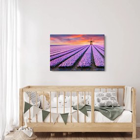 Tablou - ferma cu flori (90x60 cm)