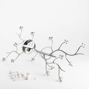 Lustră LED aplicată Brilagi MISTEL 15xG9/3W/230V crom lucios/fumuriu