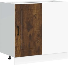 vidaXL Dulap de bucătărie „Kalmar” din lemn de lemn de stejar afumat