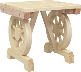 vidaXL Taburet de grădină, 40x36,5x38,5 cm, lemn masiv de brad