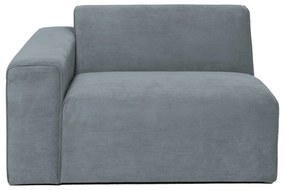 Modul pentru canapea gri cu tapițerie din catifea reiată (cu colț pe partea stângă ) Sting – Scandic