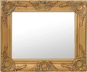 vidaXL Oglindă de perete în stil baroc, auriu, 50 x 40 cm