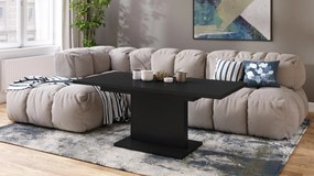 Mazzoni ASTON MINI Negru Mat - MĂSUȚĂ DE CAFEA MODERNĂ EXTENSIBILĂ REGLABILĂ PE ÎNĂLȚIME MASĂ TRANSFORMABILĂ