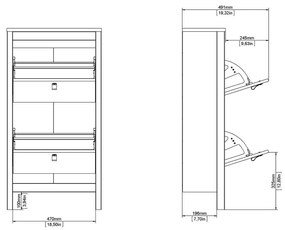Pantofar grej cu deschidere înclinată Madrid – Tvilum
