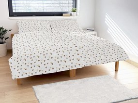 Lenjerie de pat din bumbac INIMIOARE