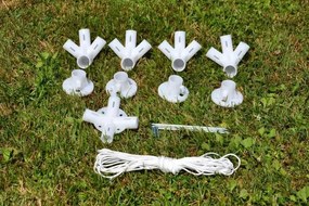 Cort de petrecere în grădină - alb 3 x 3 m