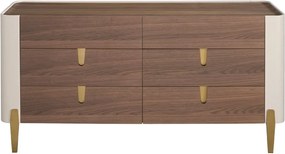 Comoda deosebita design LUX Walnut-Bej