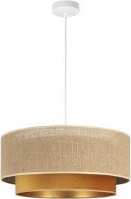 Lustră pe cablu SARTA Ø 45 cm, 1xE27/60W/230V, cupru/iută