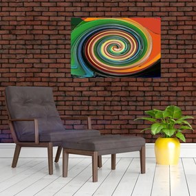Tablou abstract - spirala colorata (90x60 cm)