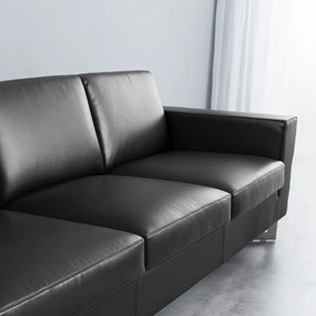 Canapea Herold, cu trei locuri, neagra